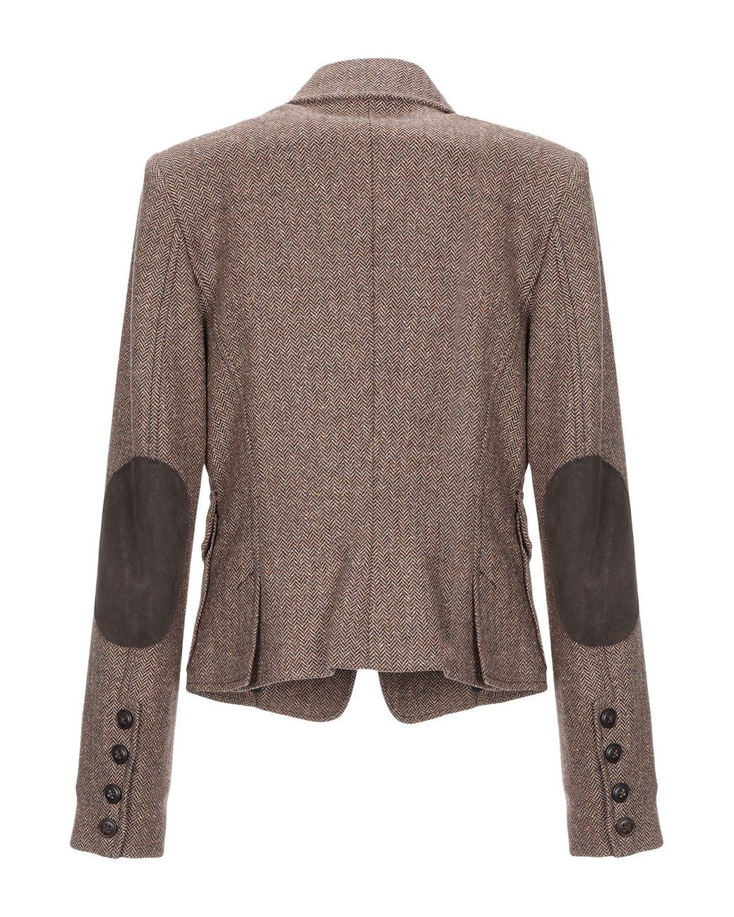Clips More Brown Blazer Wool, Polyester, Cotton, Elastane