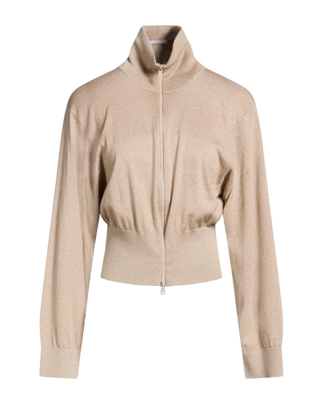 Brunello Cucinelli Natural Cardigan Cashmere, Silk, Polyamide, Metallic Polyester