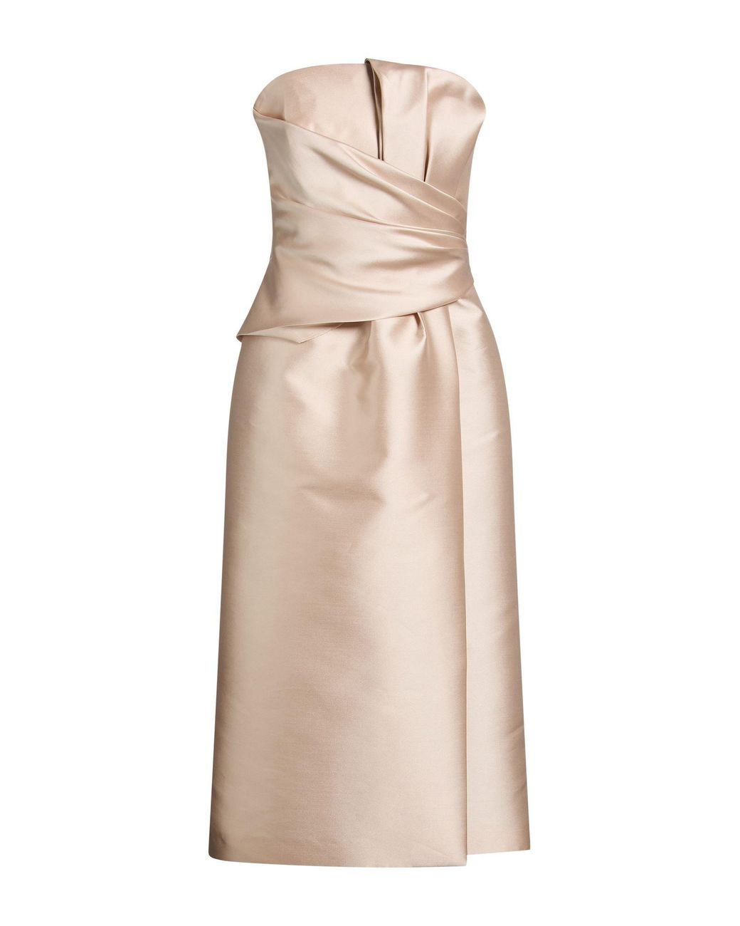 Alberta Ferretti Natural Midi Dress