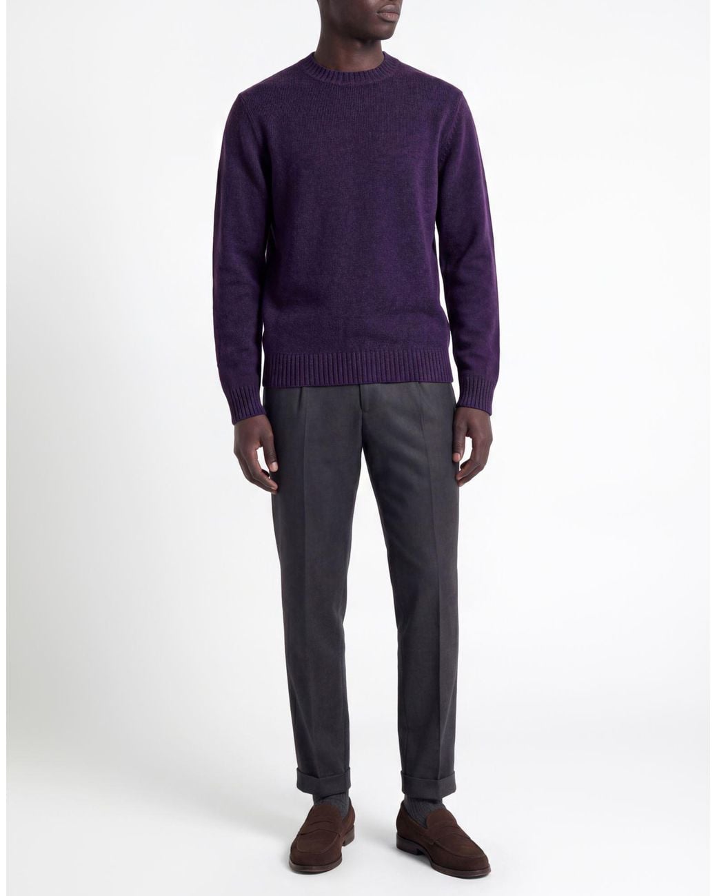 Alan Paine Blue Sweater Wool for men