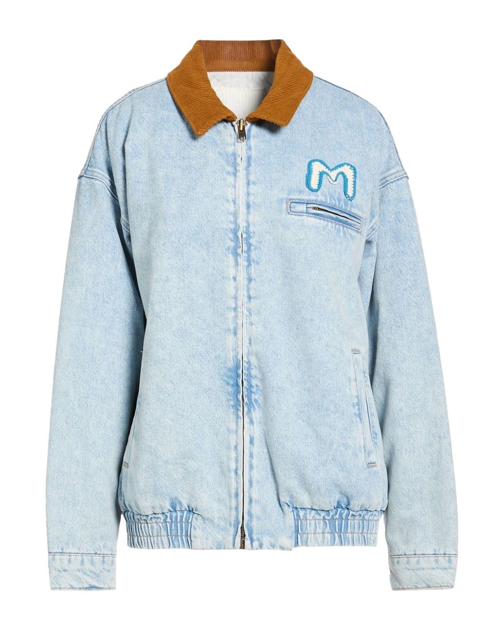 Mother Blue Denim Outerwear Recycled Cotton, Lyocell, Cotton