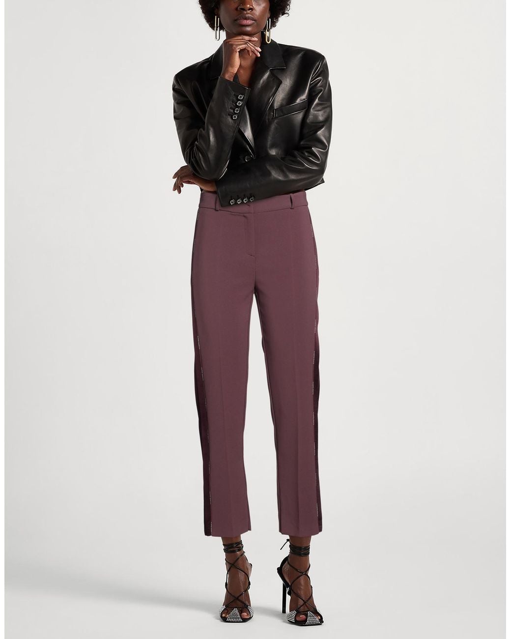 Elisabetta Franchi Purple Trouser