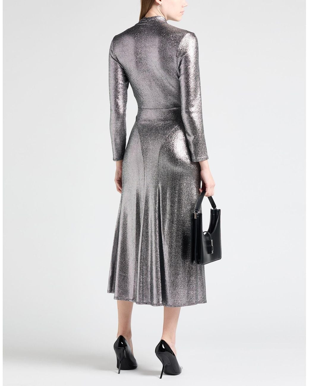 Sandro Maxi Dress in Gray | Lyst