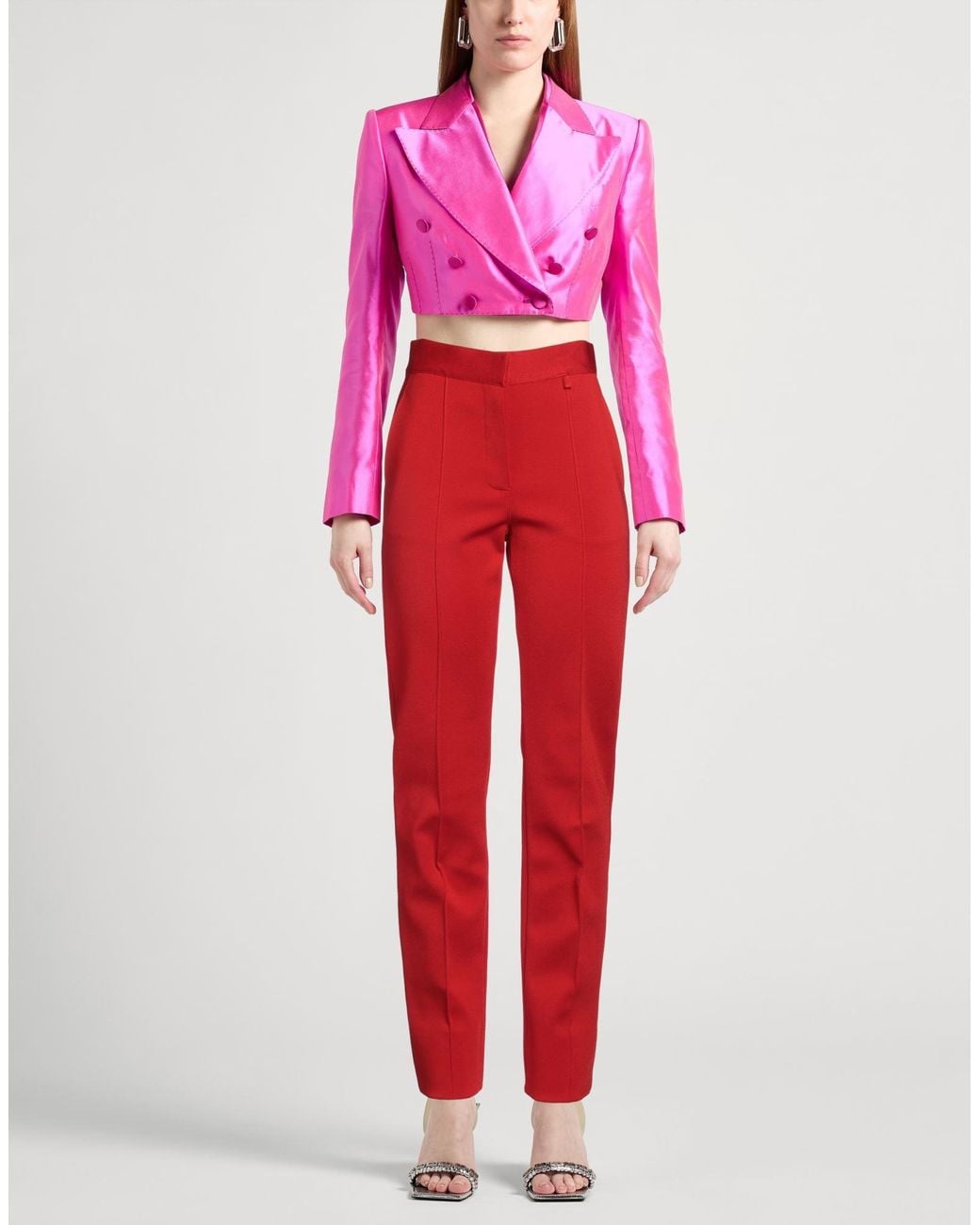 Givenchy Red Pants Viscose, Polyamide, Elastane
