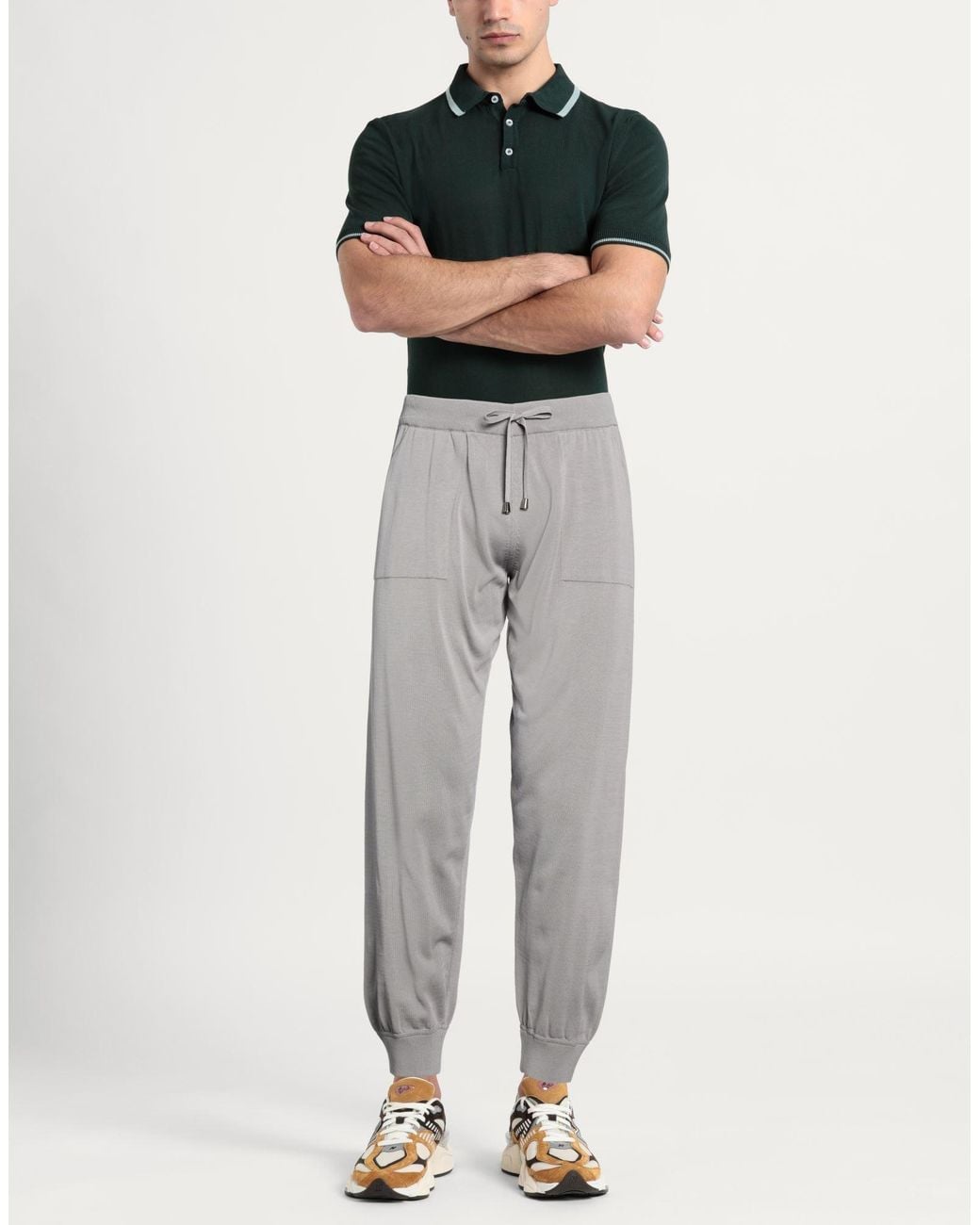 FILIPPO DE LAURENTIIS Gray Trouser for men