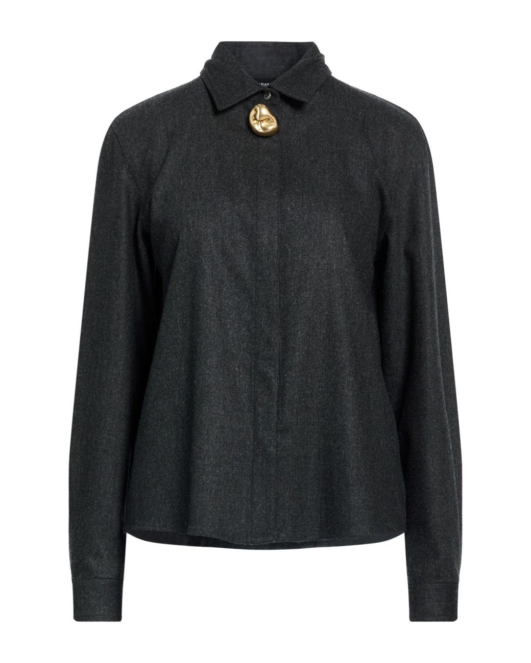 Fabiana Filippi Black Shirt Virgin Wool, Polyamide, Elastane