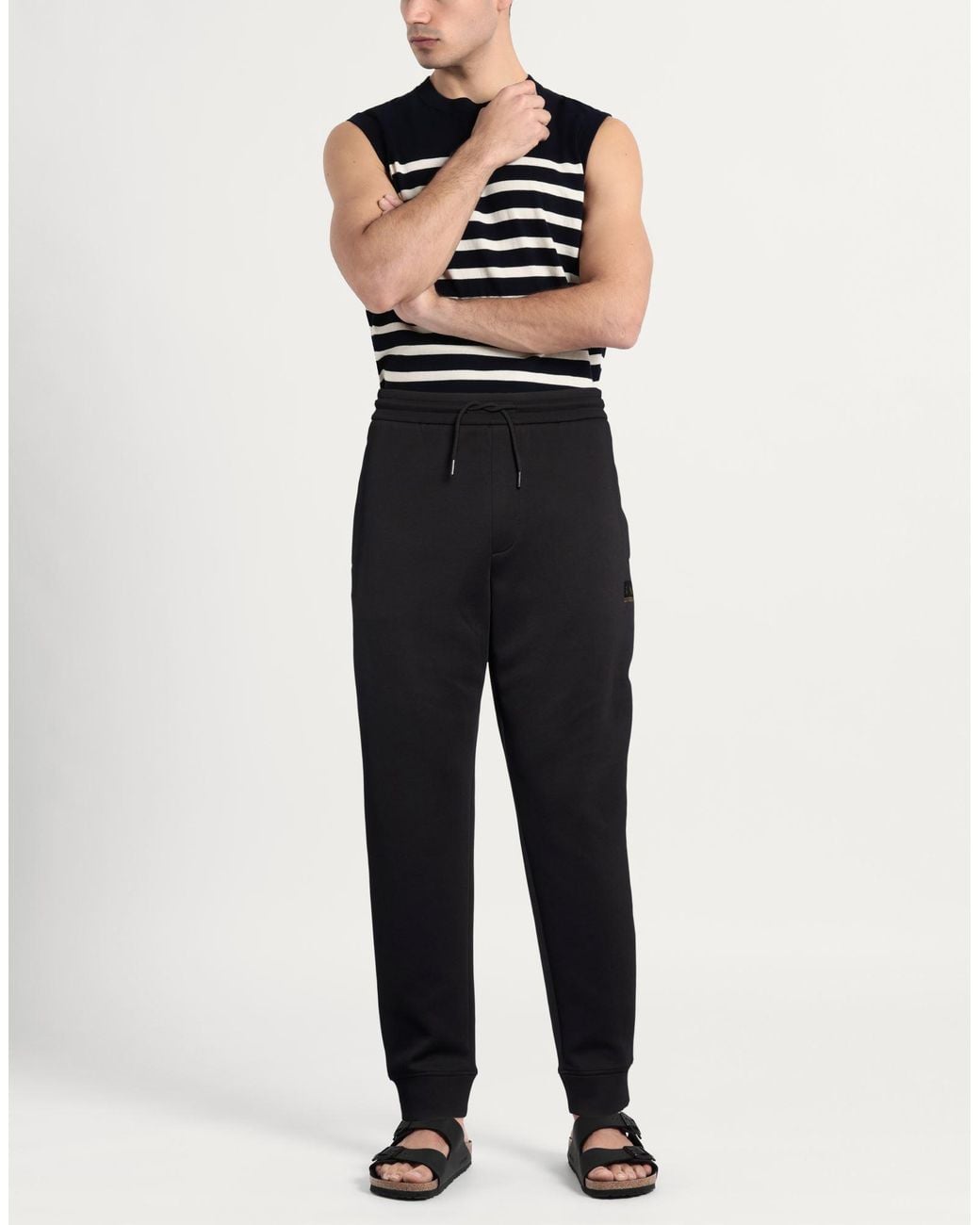 ARMANI EXCHANGE Black Trouser for men