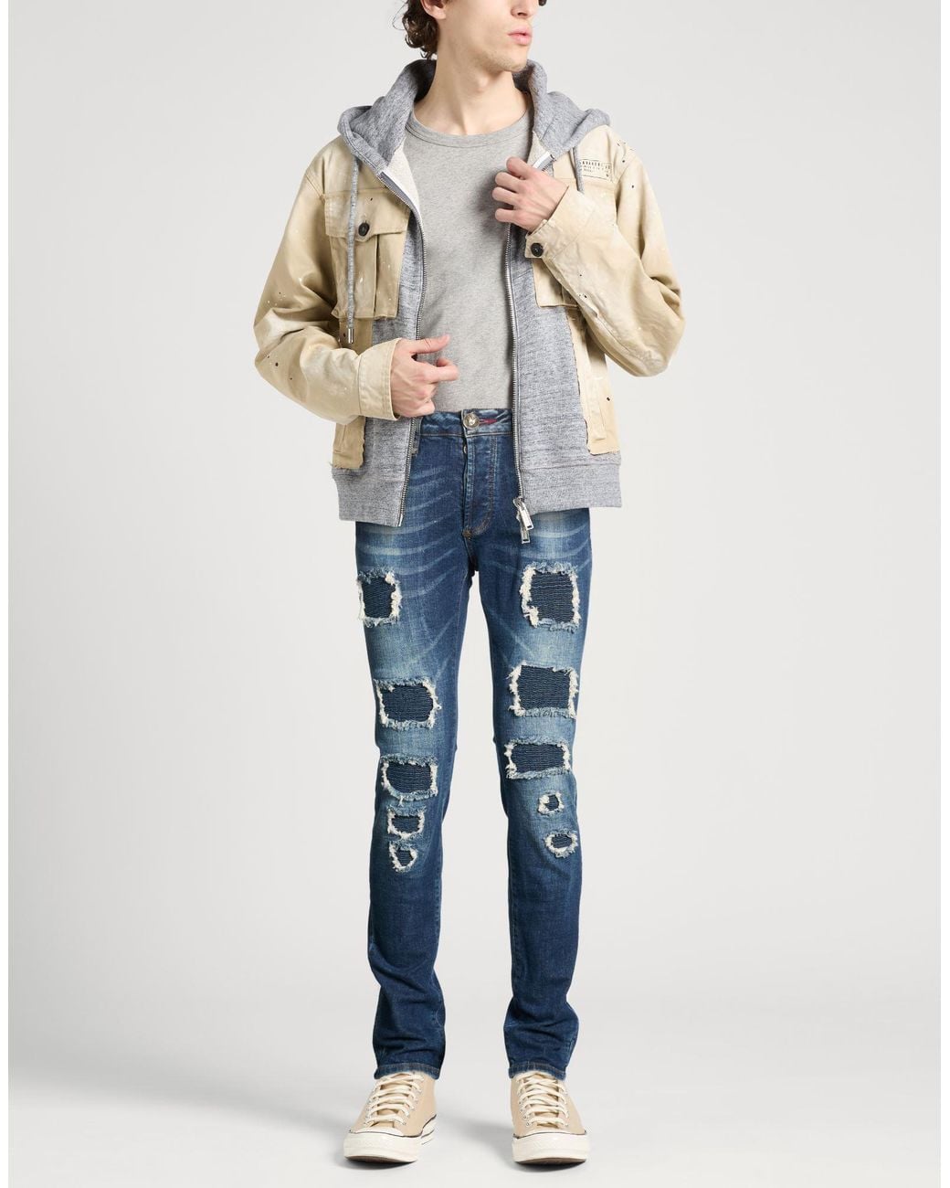 Philipp Plein Blue Jeans Cotton, Elastane for men