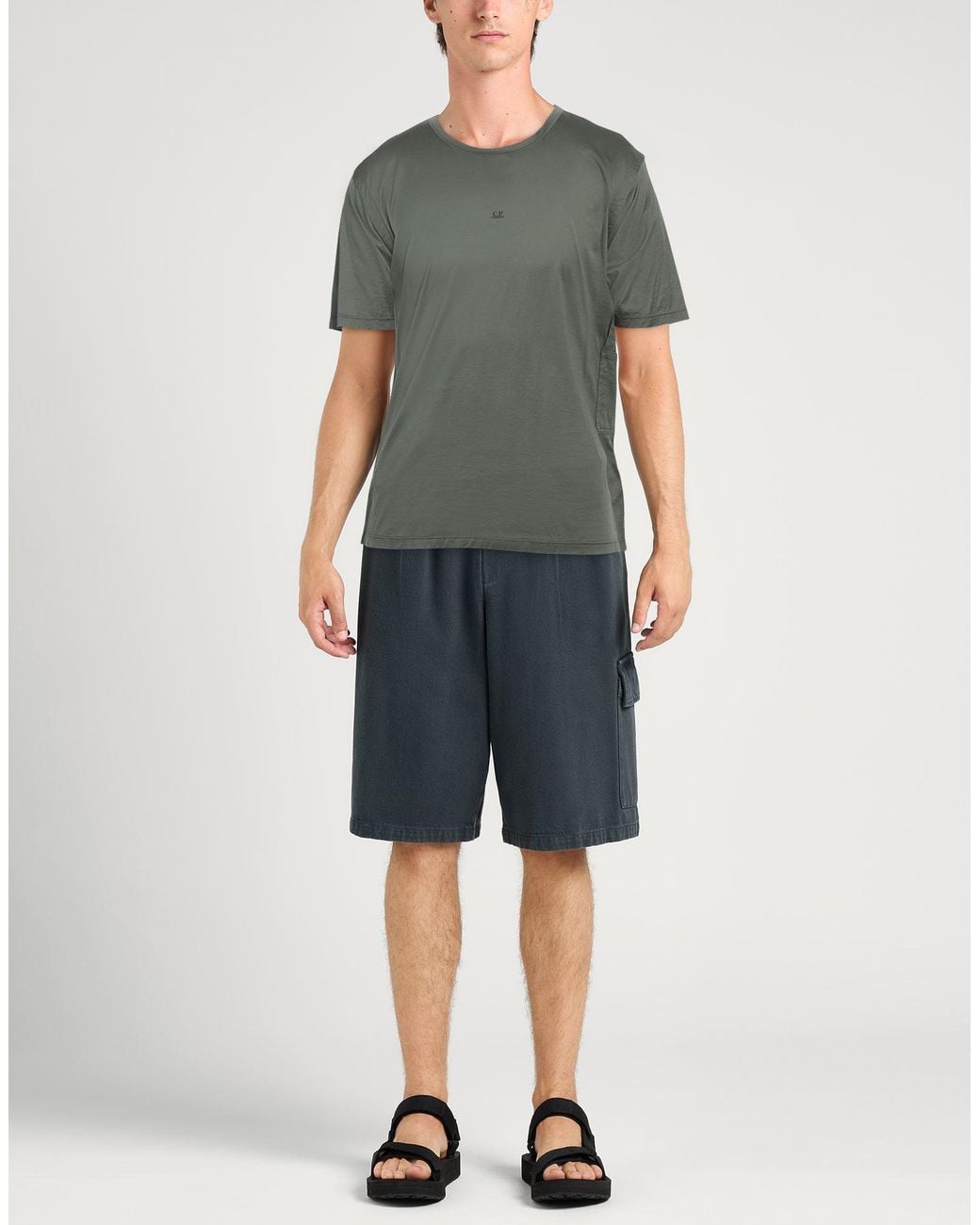 C P Company Gray Military T-Shirt Cotton for men