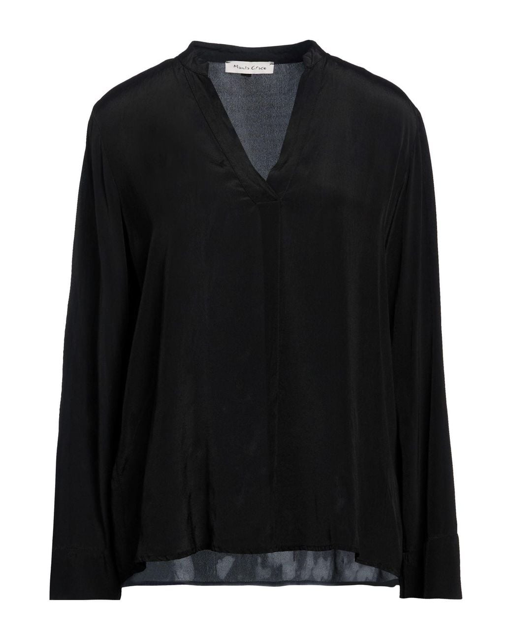 Manila Grace Black Top Viscose, Silk