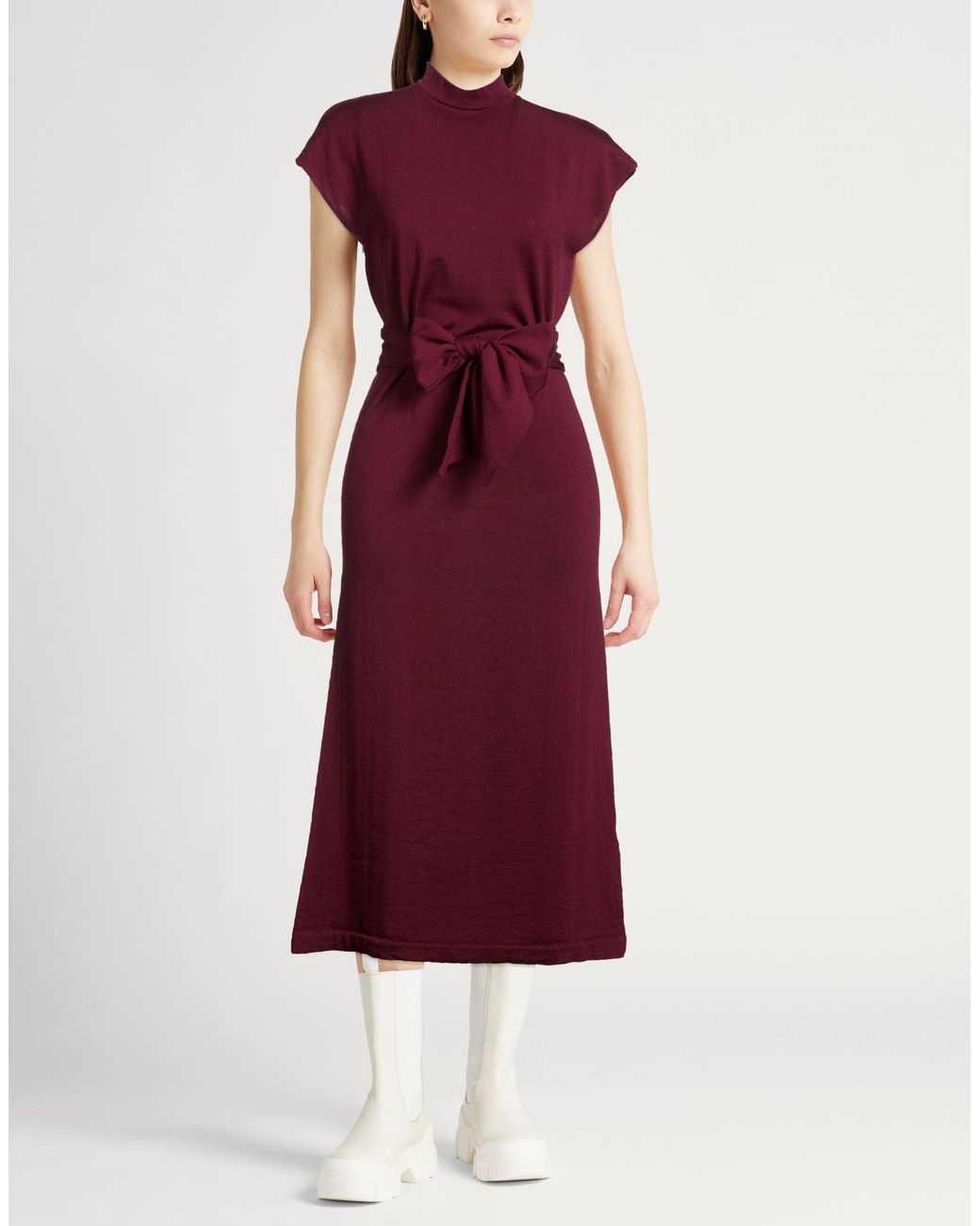 Anna Molinari Purple Midi Dress