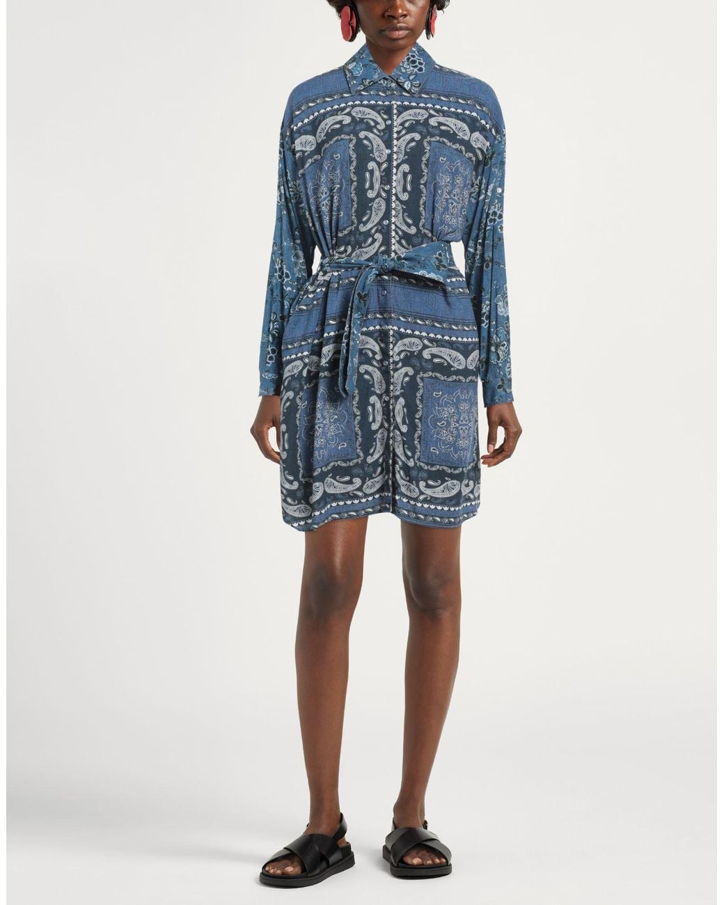 Liu Jo Blue Mini Dress Viscose