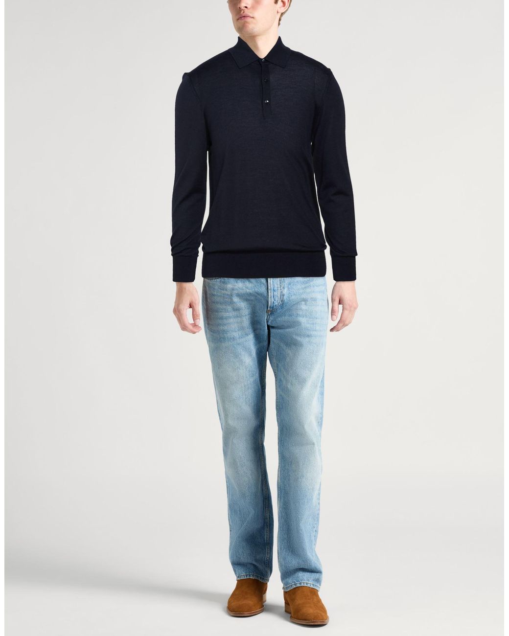 Agnona Blue Sweater Cashmere, Wool, Silk for men