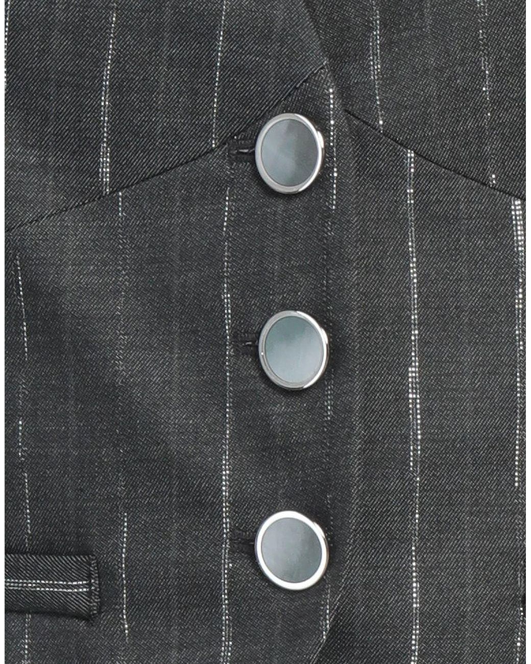 SIMONA CORSELLINI Gray Tailored Vest Polyester, Viscose, Wool, Elastane