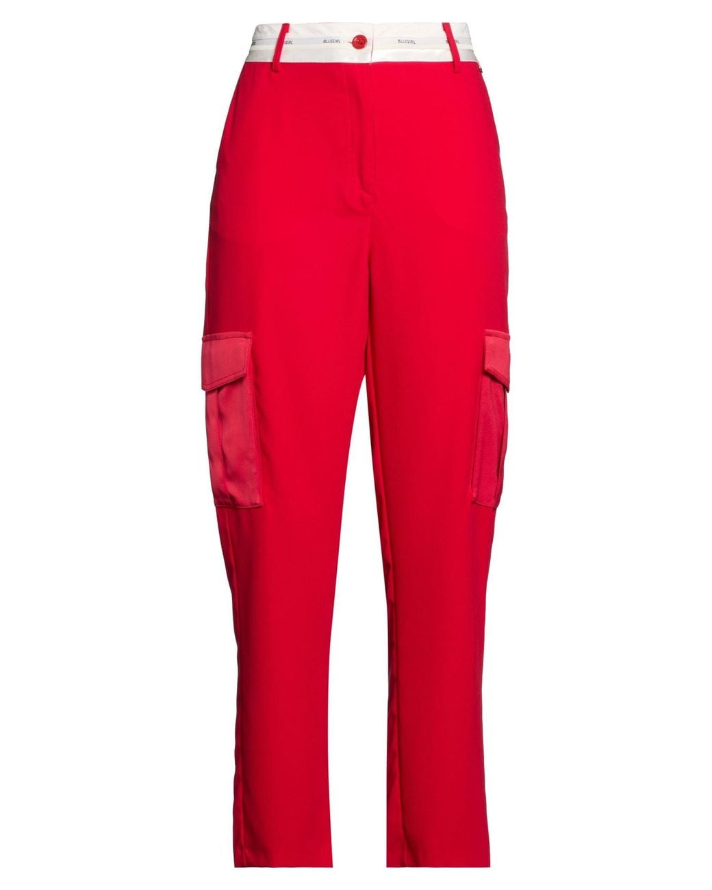 Blugirl Blumarine Red Pants Polyester