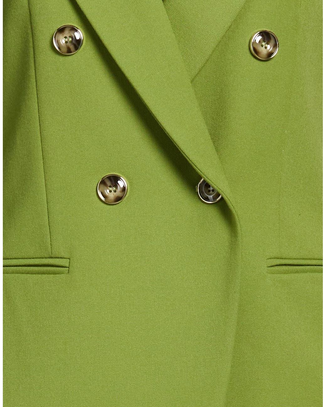 Marella Green Blazer Polyester, Viscose, Elastane
