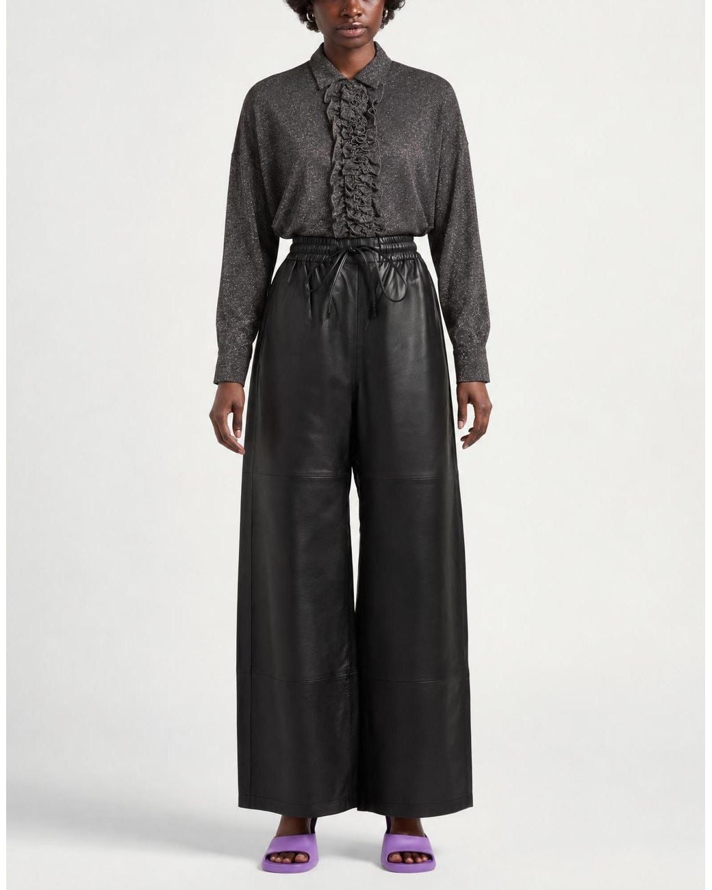 Momoní Gray Shirt Polyester, Viscose, Polyamide, Metallic Fiber, Elastane