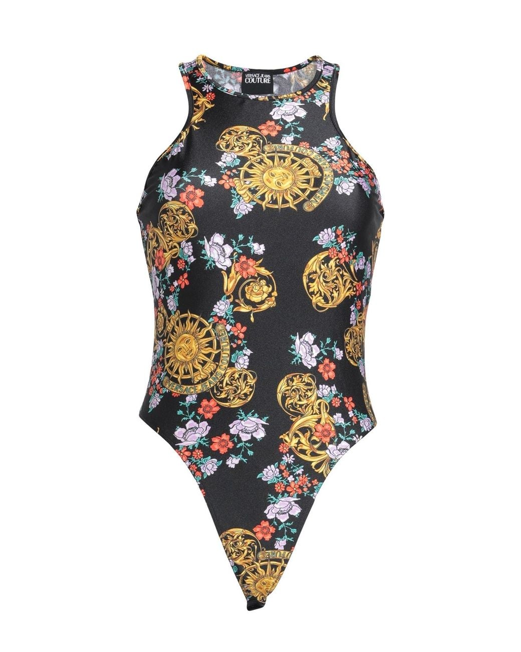 Versace Jeans Couture White Bodysuit Polyamide, Elastane