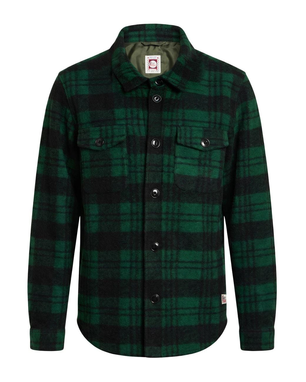 Roy Rogers Green Jacket Polyester, Wool for men