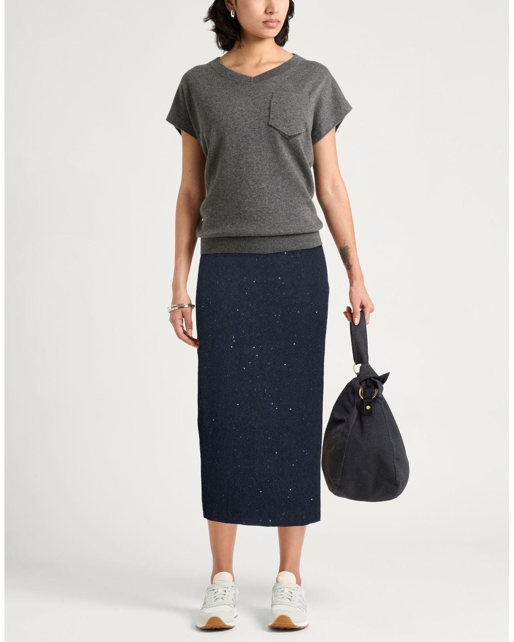 Gentry Portofino Blue Midi Skirt