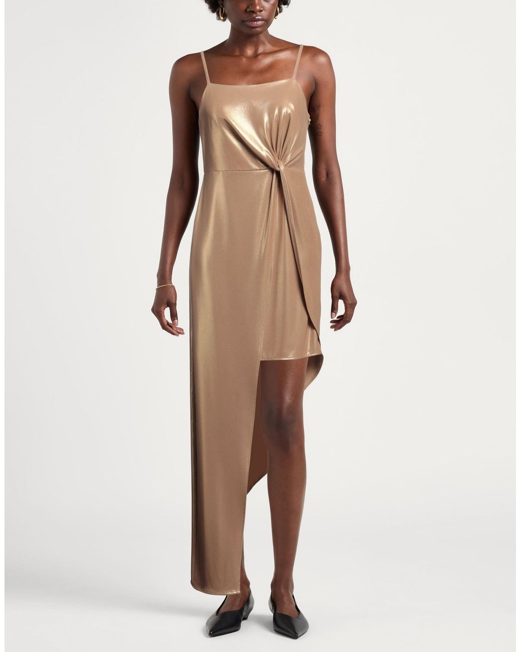 Siste's Natural Sand Maxi Dress Polyester, Elastane