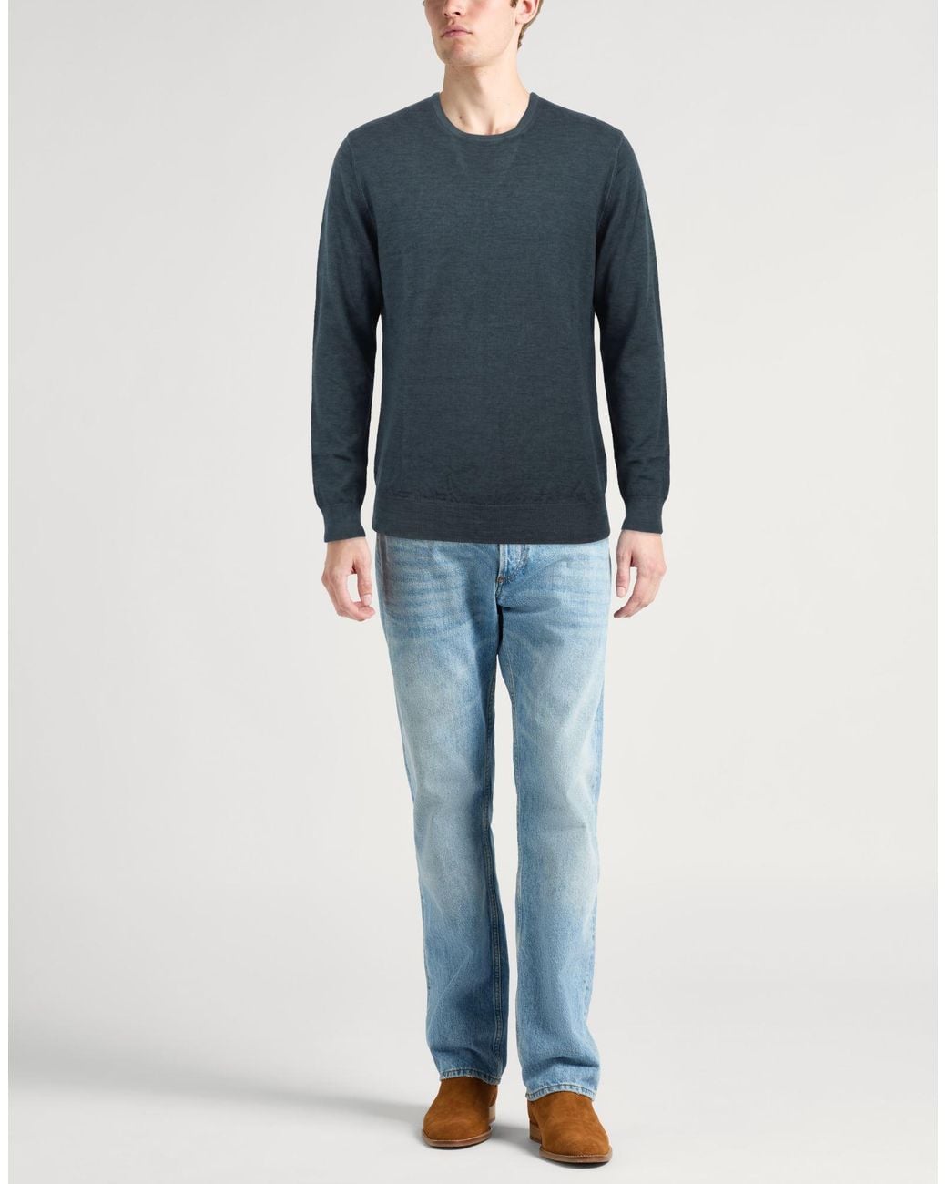 Pullover 120% Lino de hombre de color Blue