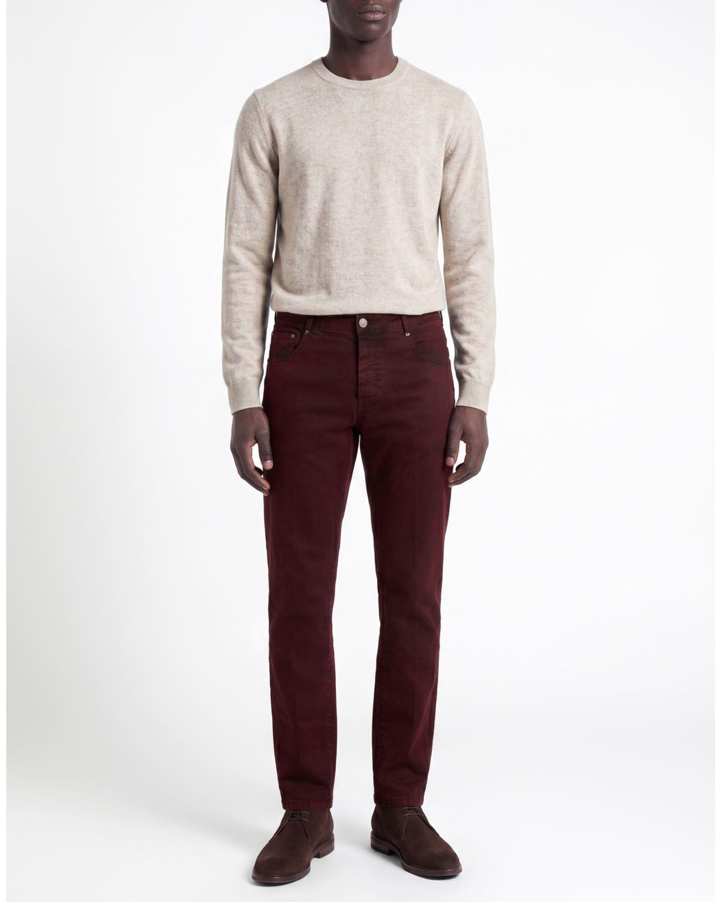 PT Torino Red Pants Cotton, Elastane for men