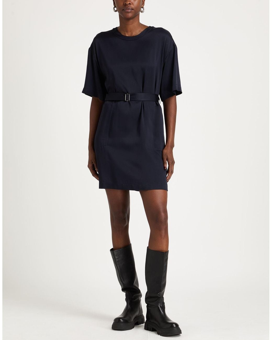 Brunello Cucinelli Blue Mini Dress Acetate, Viscose