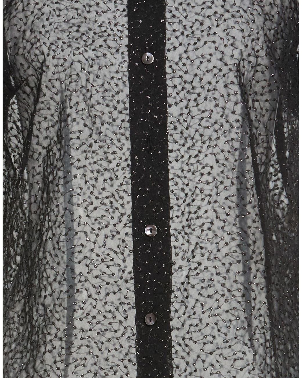 Marella Black Shirt Polyester, Polyamide, Cotton