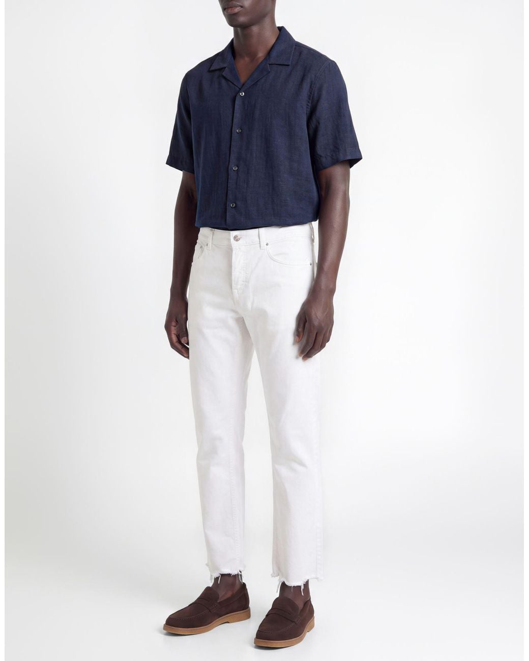 Department 5 White Jeans Cotton, Rubber for men