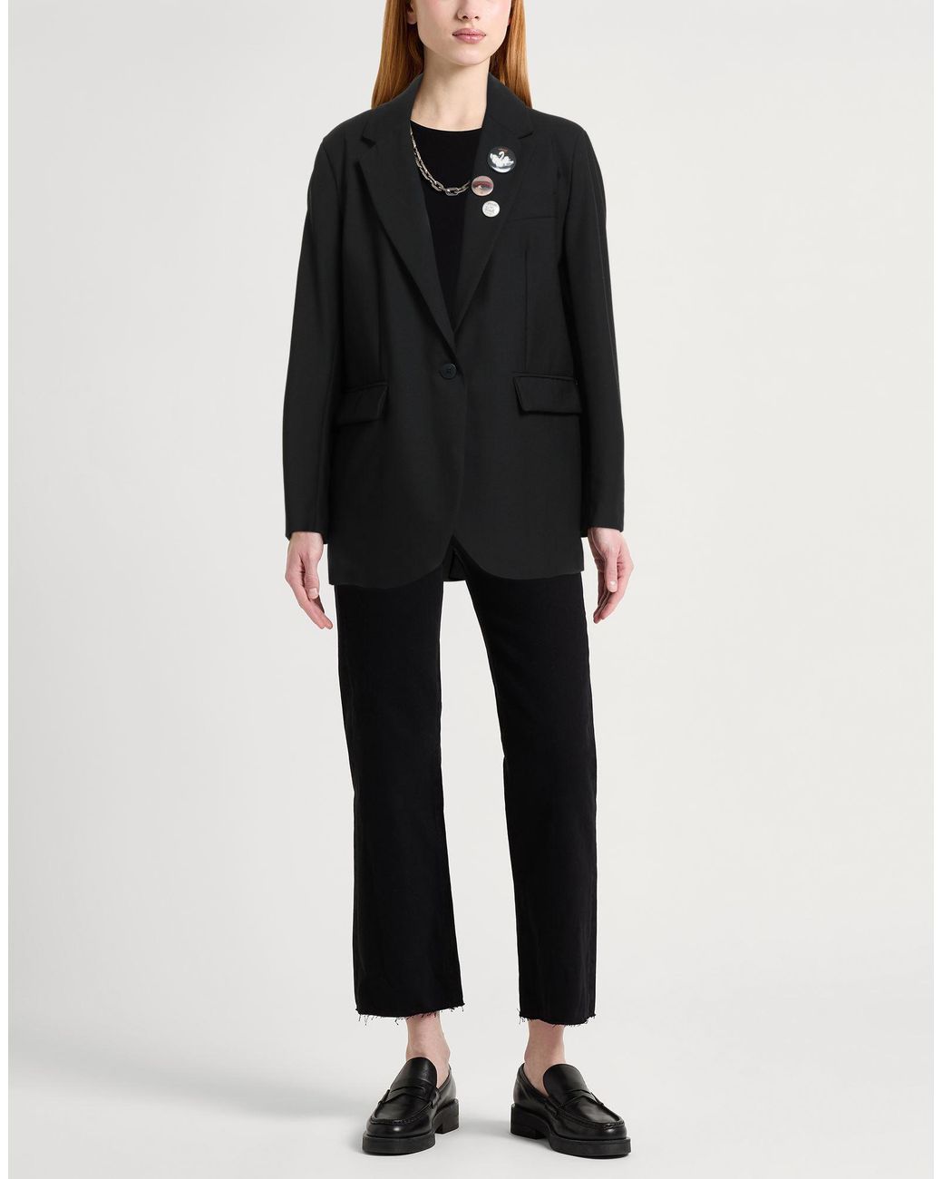 Ottod'Ame Black Blazer Polyester, Virgin Wool, Elastane