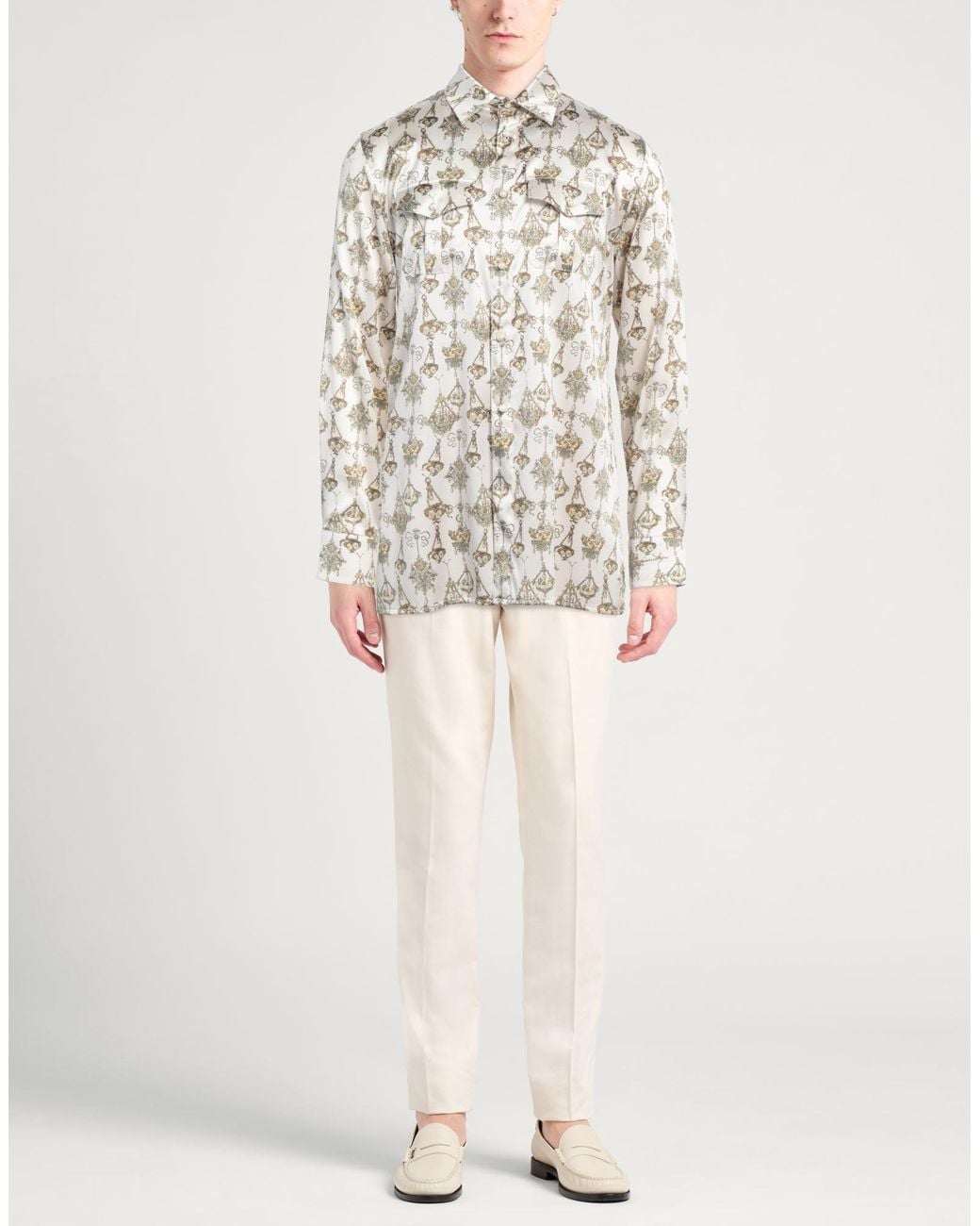 Givenchy White Shirt Silk, Elastane for men