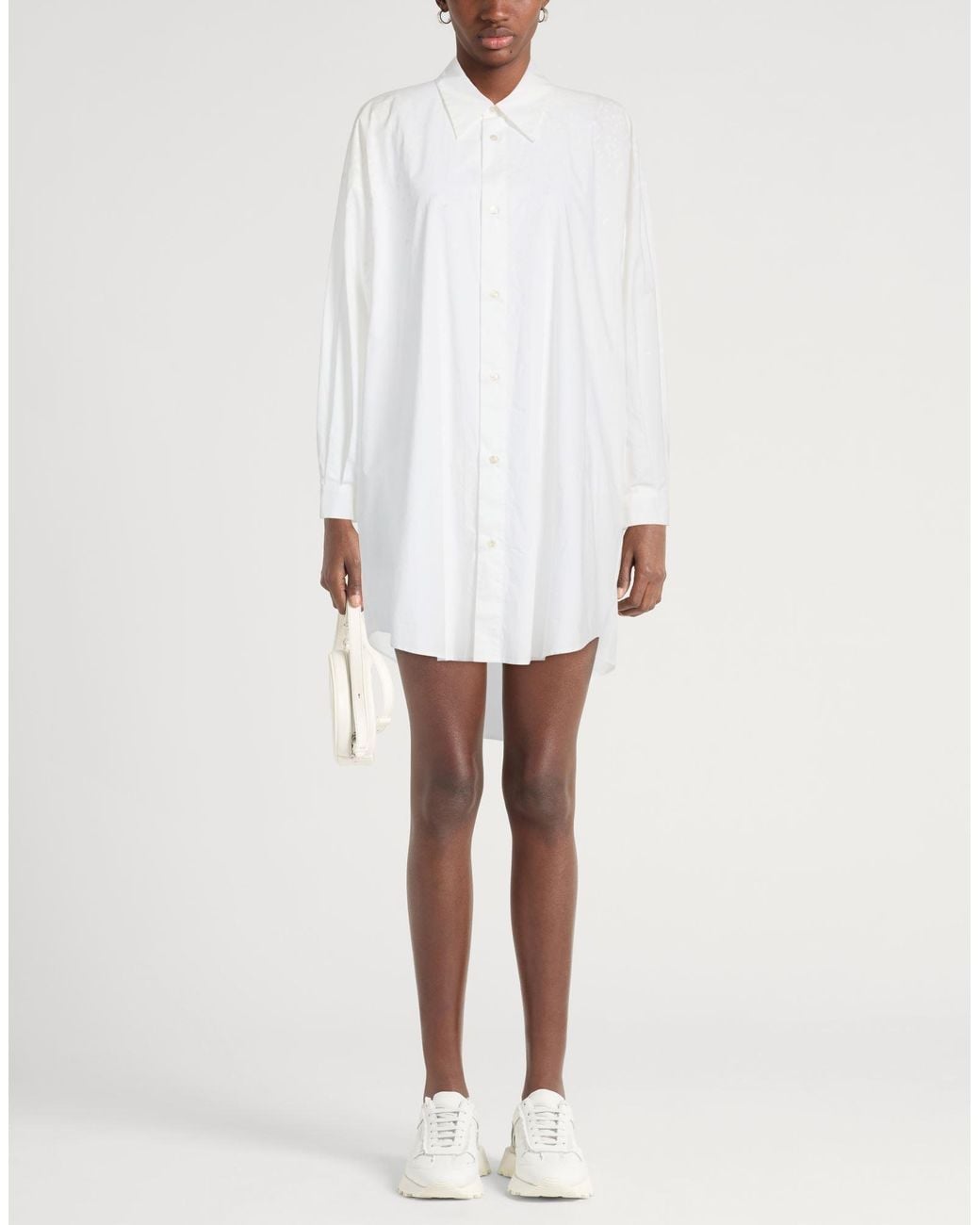 MM6 by Maison Margiela White Mini Dress Cotton