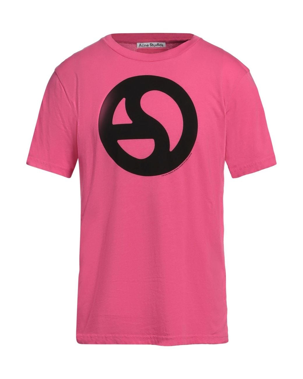 Acne Pink Fuchsia T-Shirt Cotton, Lyocell for men