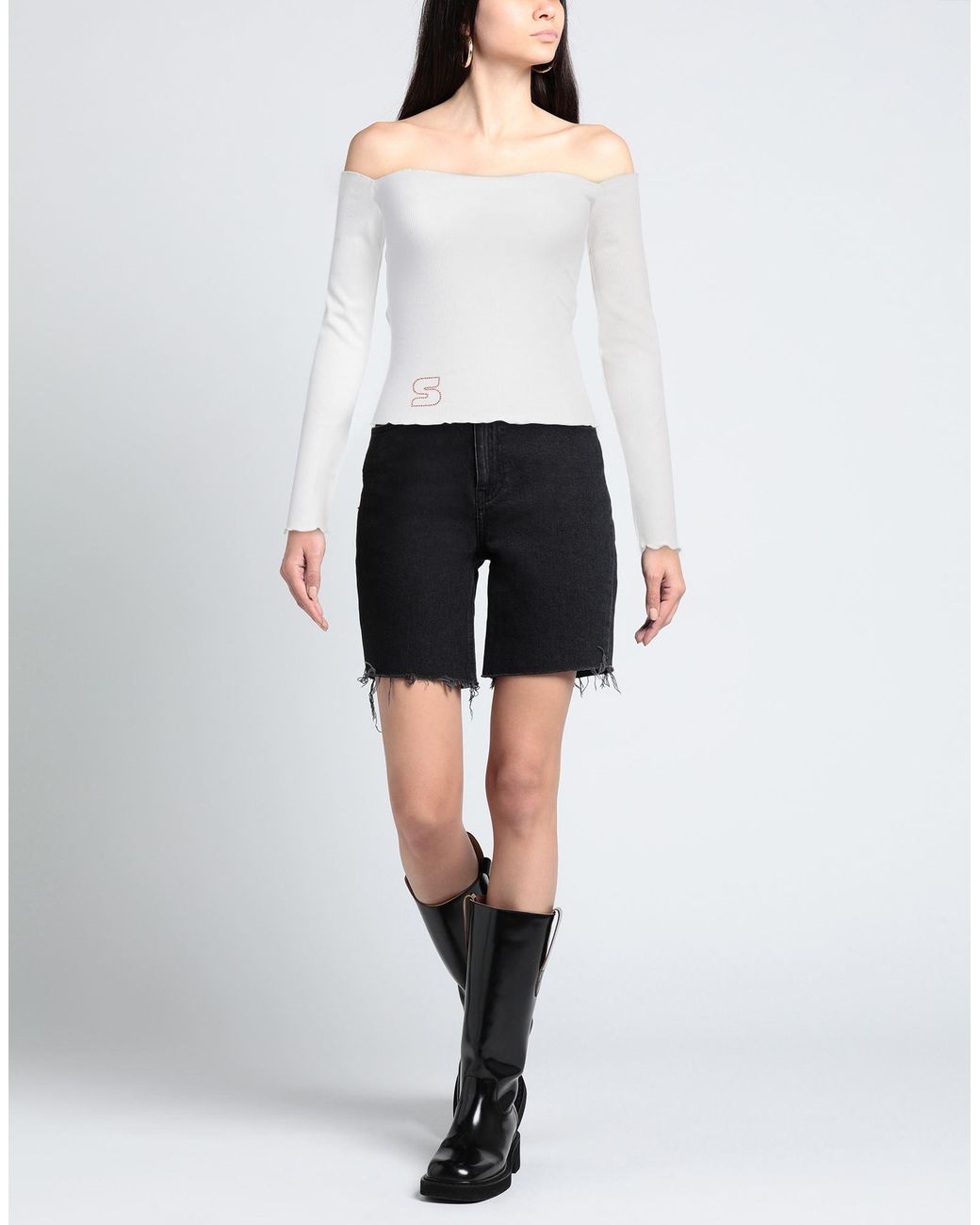 Siedres White Top Polyester, Viscose, Elastane