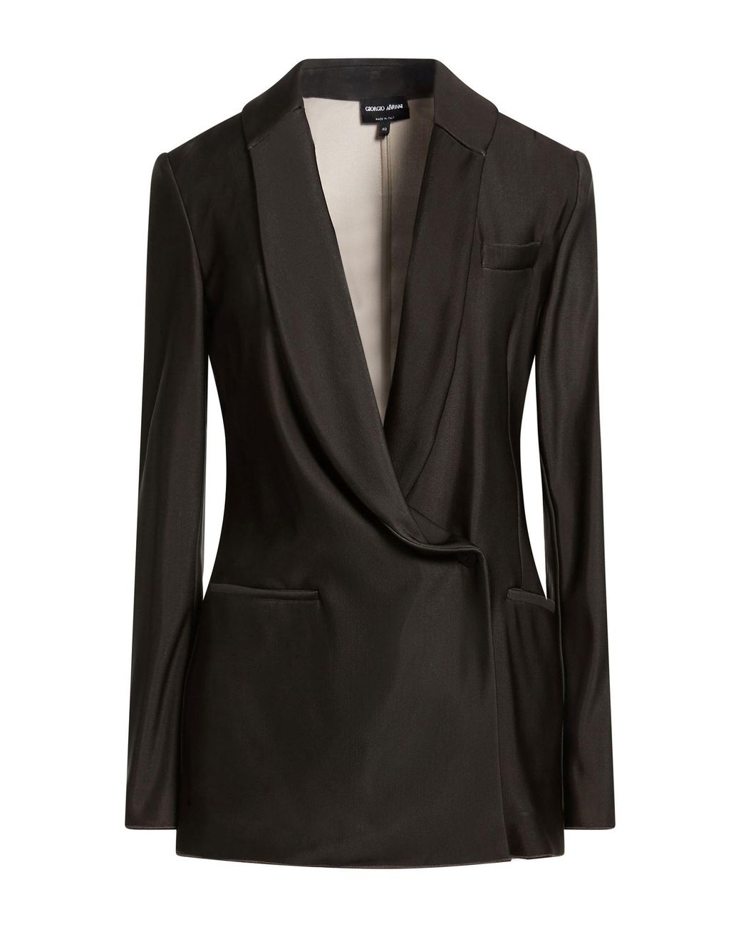 Giorgio Armani Black Dark Blazer Viscose, Elastane