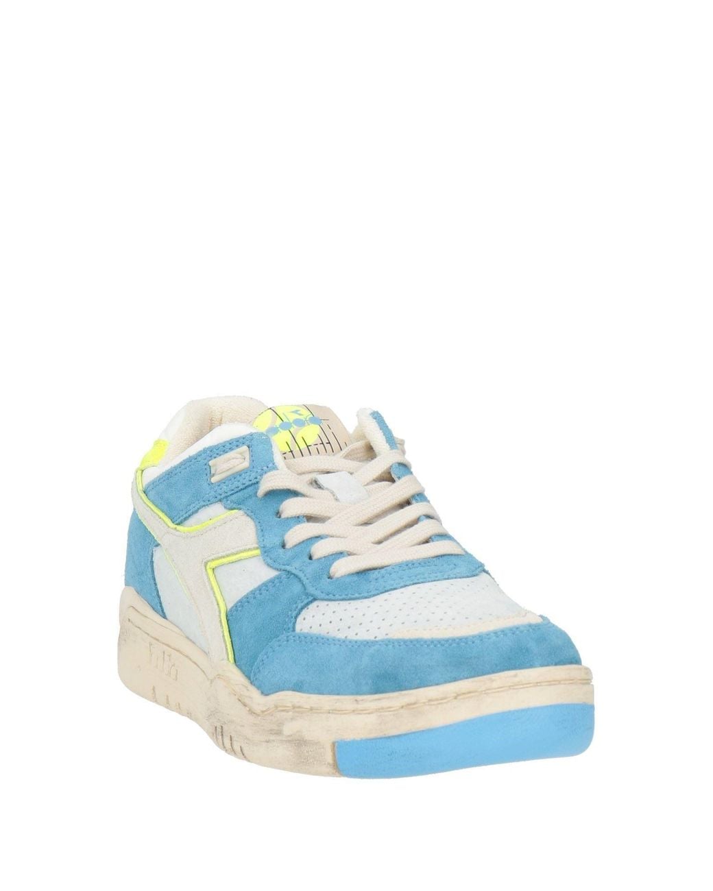 Diadora Blue Sneakers Leather, Synthetic Fibers