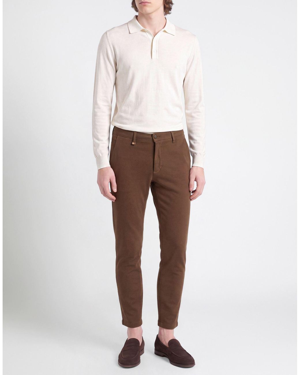 Squad² Brown Pants Cotton, Elastane for men