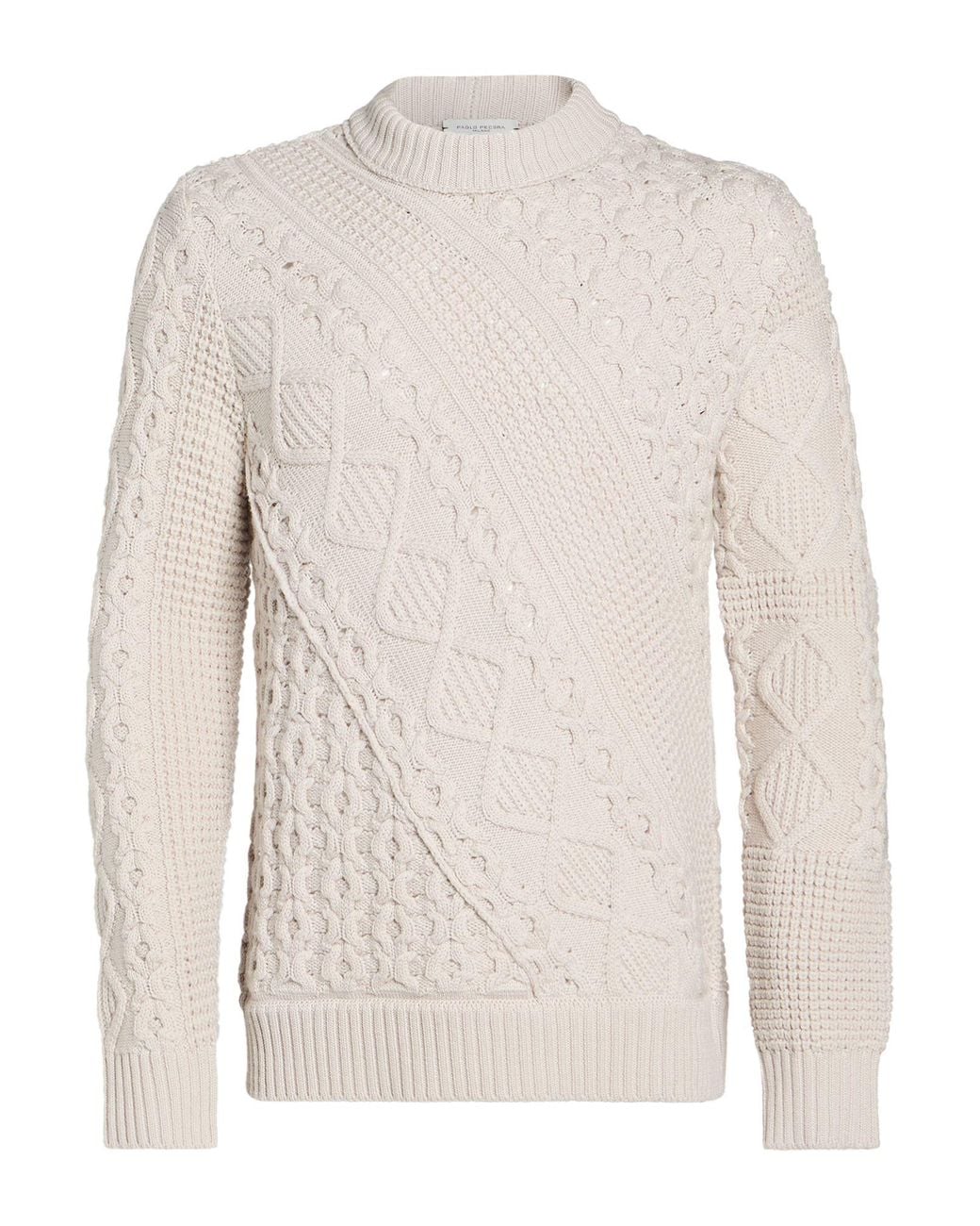 Paolo Pecora White Sweater Virgin Wool for men