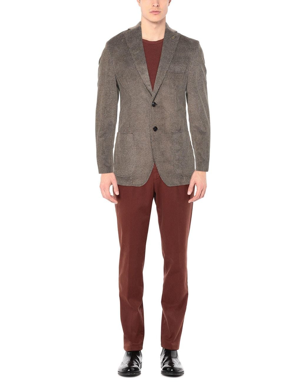Paoloni Gray Suit Jacket for men