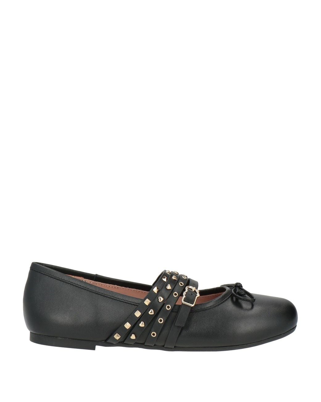Love Moschino Black Ballet Flats Leather
