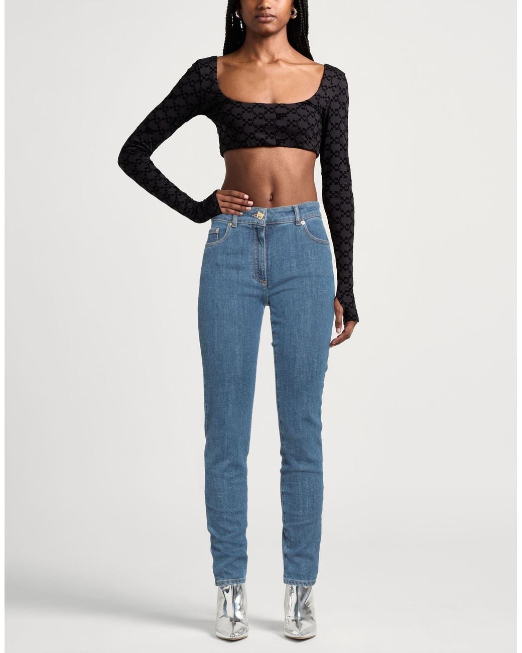 Moschino Blue Couture Jeans Cotton, Elastane