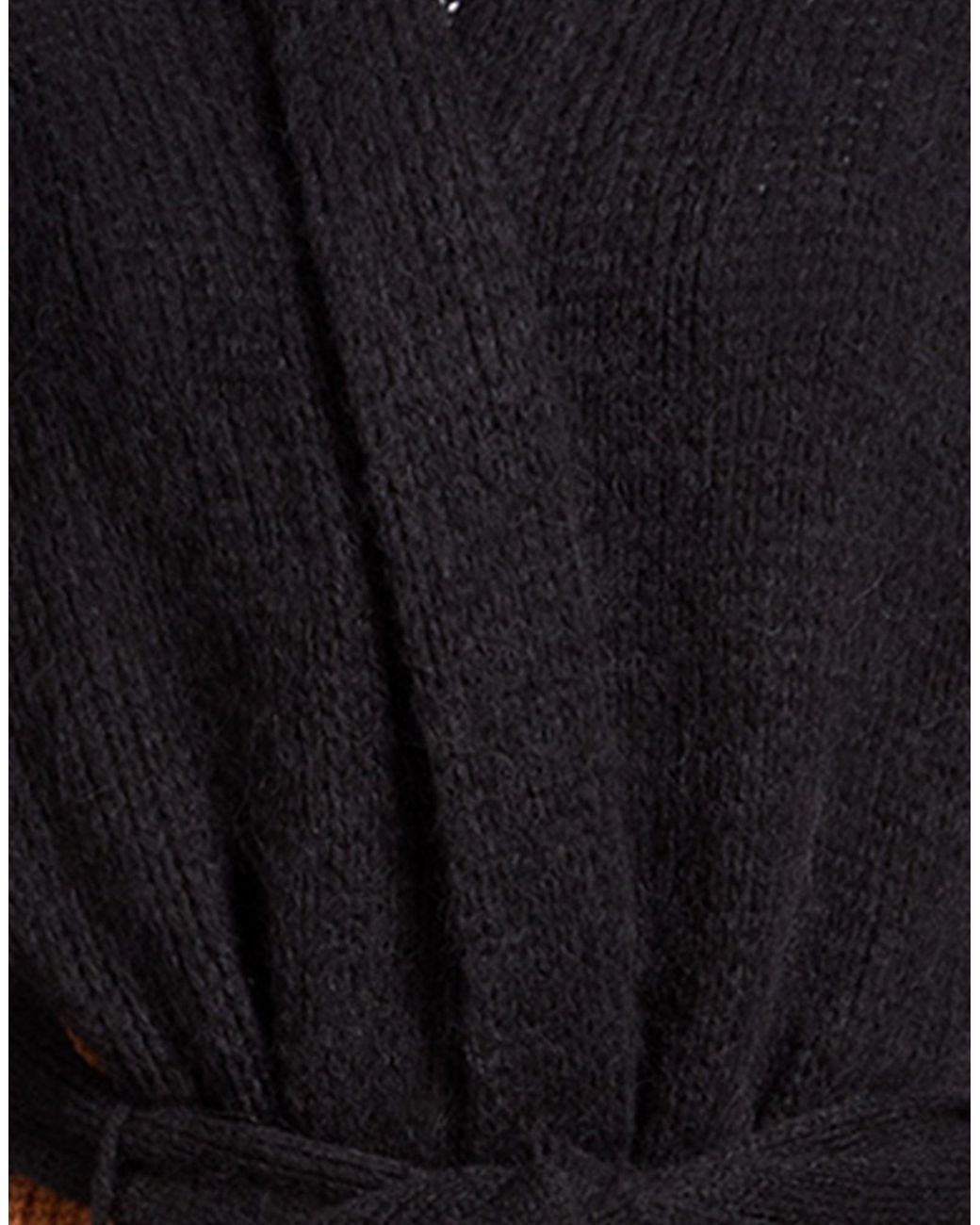 Kangra Black Cardigan Wool