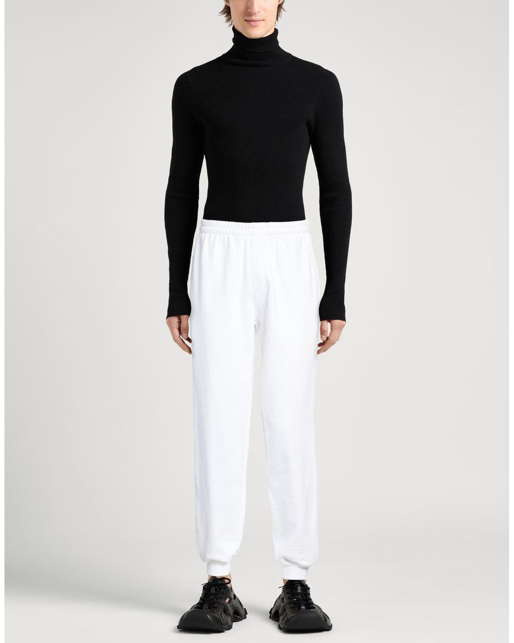 Vetements White Pants Cotton, Elastane for men