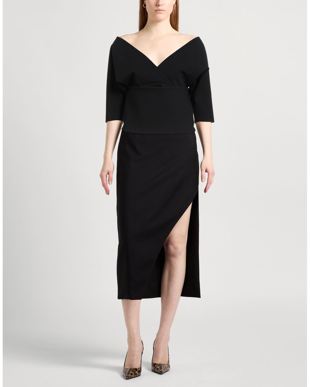 Ferragamo Black Top Wool, Polyamide, Elastane