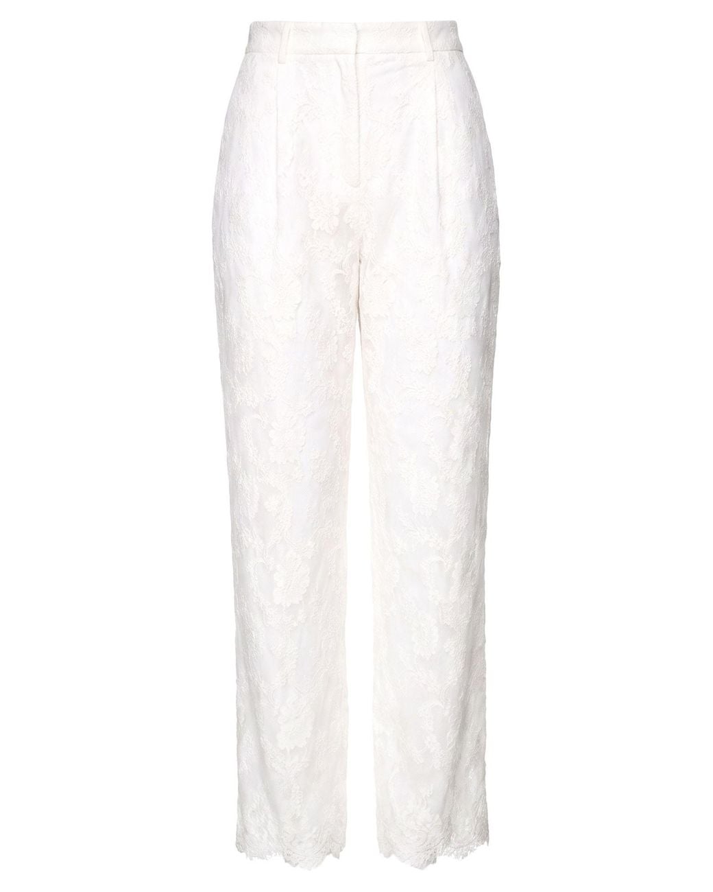 Ermanno Scervino White Pants Polyamide, Viscose, Polyester, Cotton