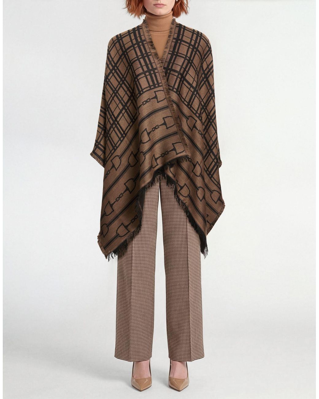 Elisabetta Franchi Brown Cape