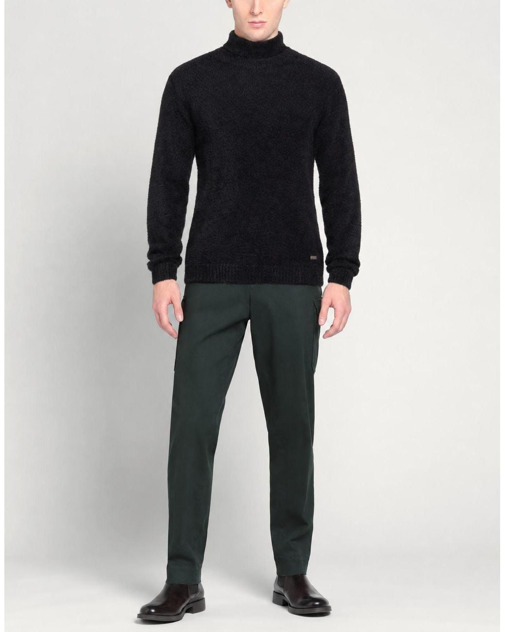 Gianni Lupo Blue Turtleneck Polyamide for men