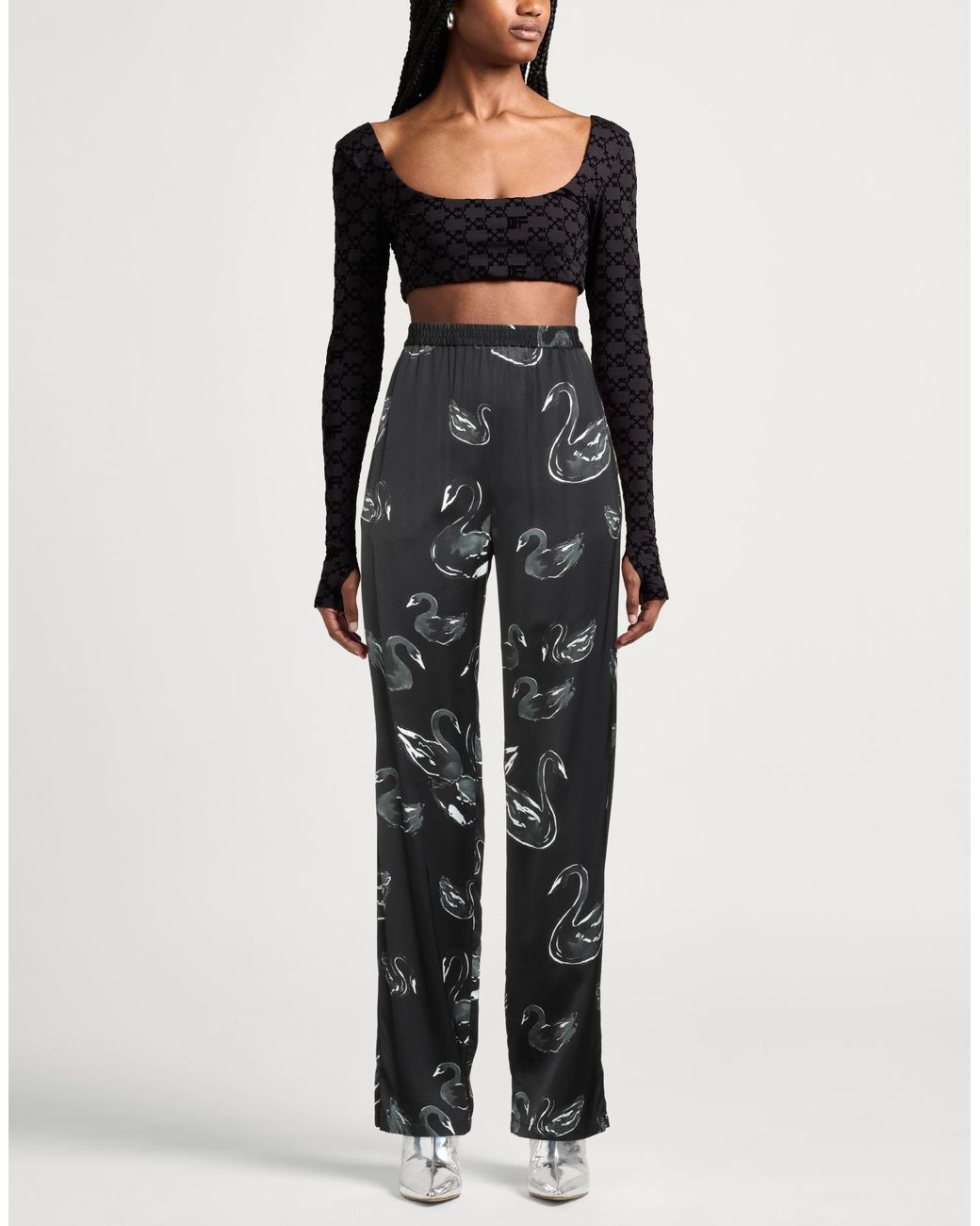 MSGM Gray Pants Viscose