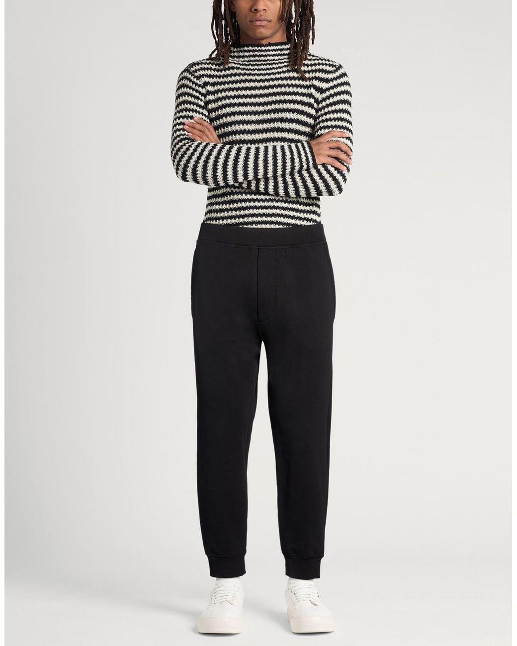 DSquared² Black Pants Cotton, Elastane for men